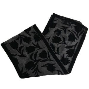 Whimsigoth Floral Velvet Burnout Scarf Weirdcore, Boho